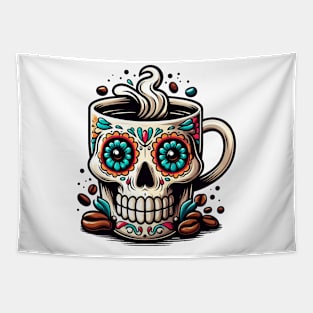 Skull Coffee Tapestry
