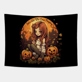 Just a Girl Who Loves Pumpkins Tapestry