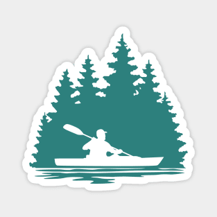 Lake Life Kayaker Magnet