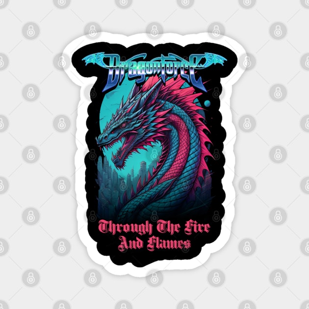 Neonwave DragonForce Magnet by DeathAnarchy