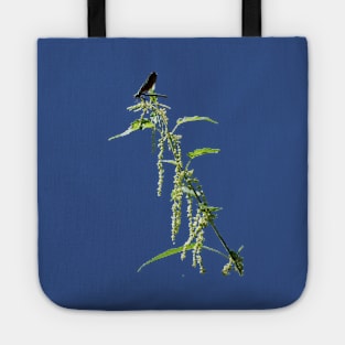 Black Dragonfly On Nettle Tote
