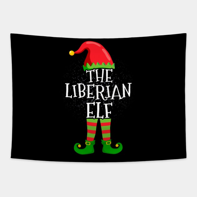 Liberian Elf Family Matching Christmas Group Funny Gift Tapestry by silvercoin