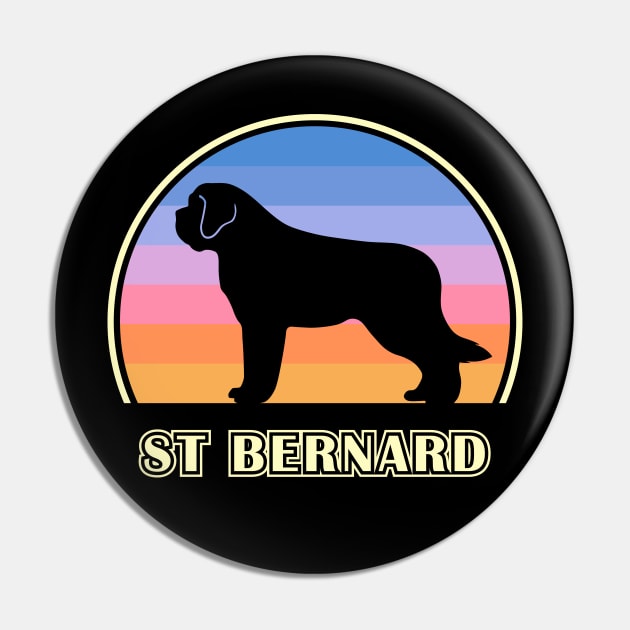 St Bernard Vintage Sunset Dog Pin by millersye