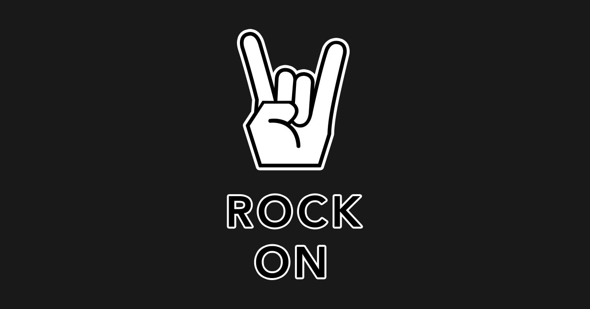 Rock On Hand Sign Rock On Hand Sign Sticker TeePublic
