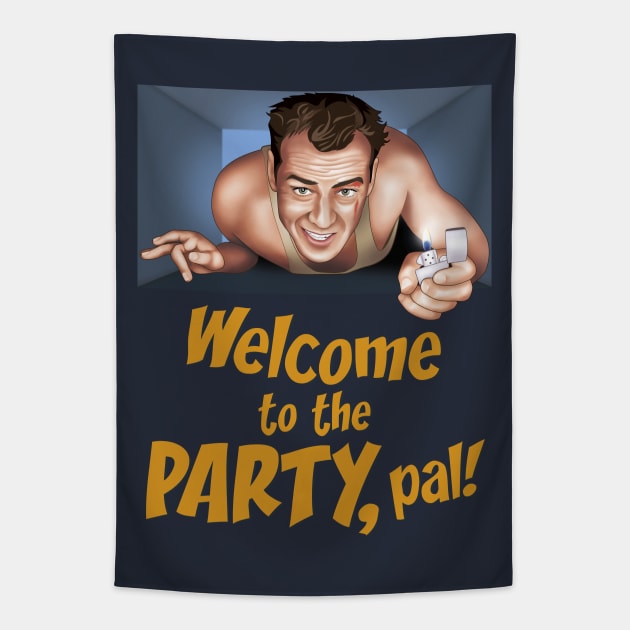 John McClane Tapestry by Tiro1Linea