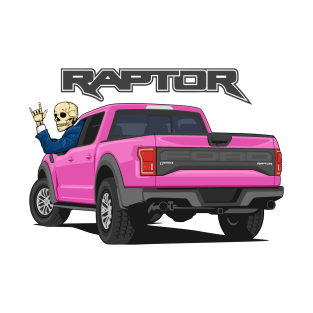 Truck ranger raptor f150 4x4 hand skull metal pink T-Shirt