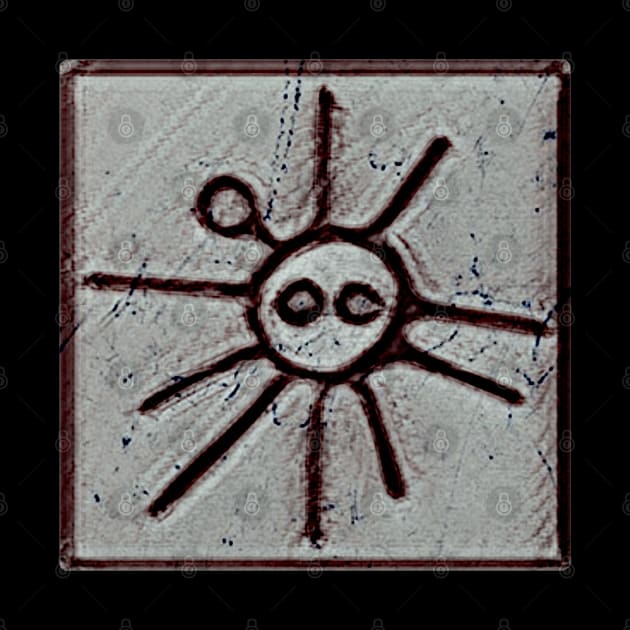 Taino Sun Symbol Rock Art by SoLunAgua