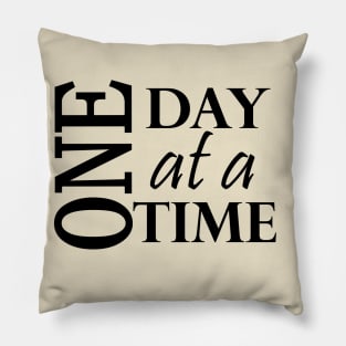 One Day at a Time Positive Message from AA Pillow