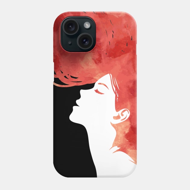 Red Hair Girl Phone Case by Mako Design 