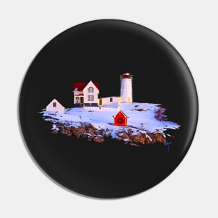 Nubble in Winter Pin