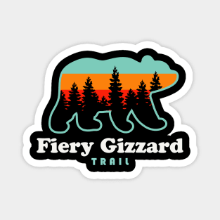 Fiery Gizzard Trail Camping Tennessee Bear Retro Magnet