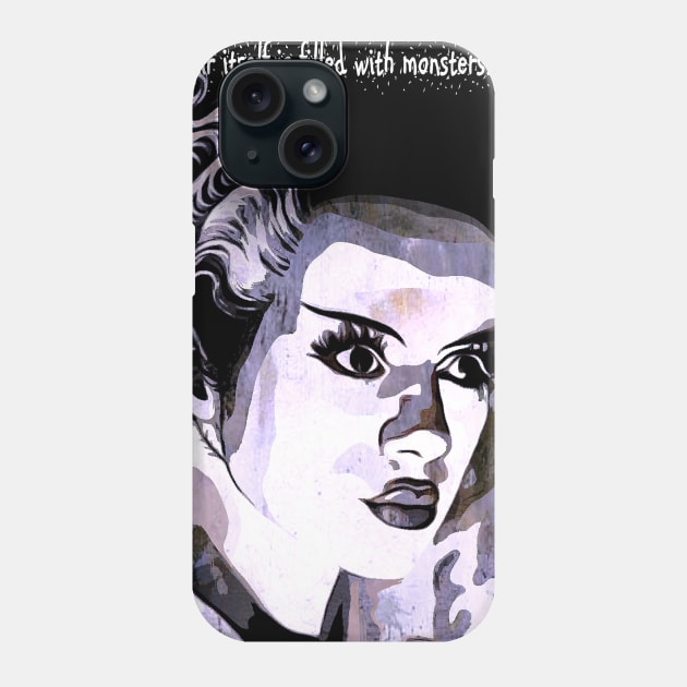 The Night is Filled with Monsters Phone Case by KazArtDesigns