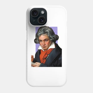 German Composer Ludwig van Beethoven illustration Phone Case