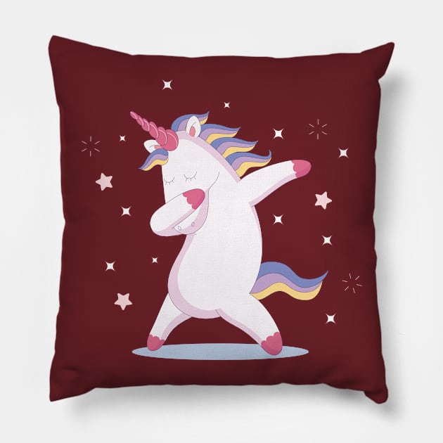 Dancing Unicorn Pillow by JoannaMichelle