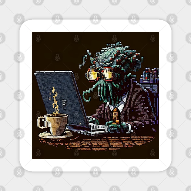 Nerdy Azathoth PixelArt Magnet by Legendary T-Shirts