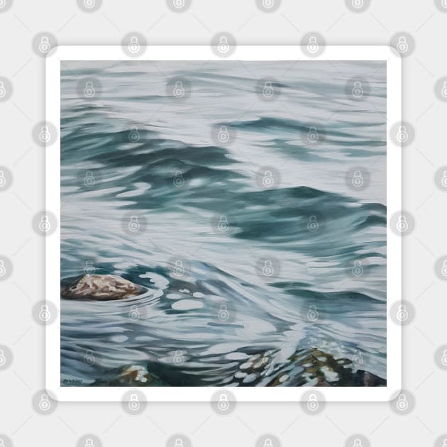 Vigil - ocean water painting Magnet by EmilyBickell