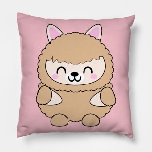 Cute Tan Baby Llama Pillow