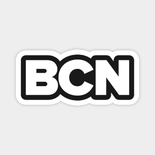 BCN - Barcelona proud city print - white Magnet