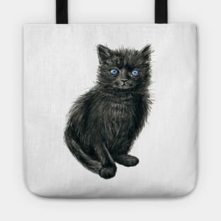 Black kitten Tote