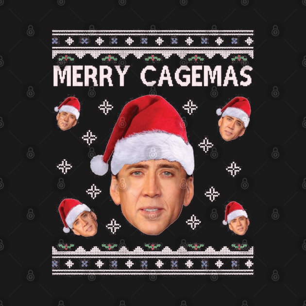 Merry Cagemas Christmas Nicolas Cage Knit by squids_art