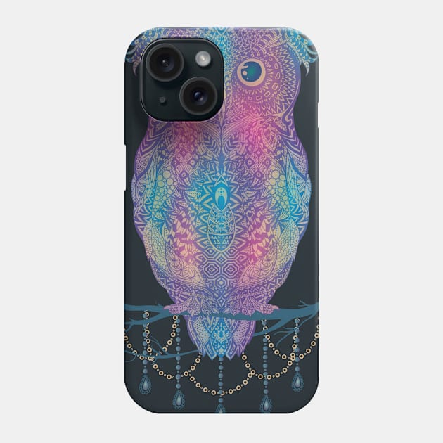 Native Art Owl Phone Case by LaarniGallery