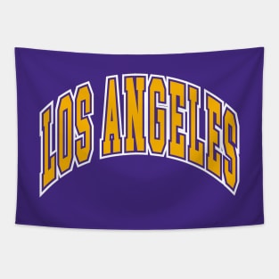 Los Angeles - Block Arch - Purple Gold/White Tapestry