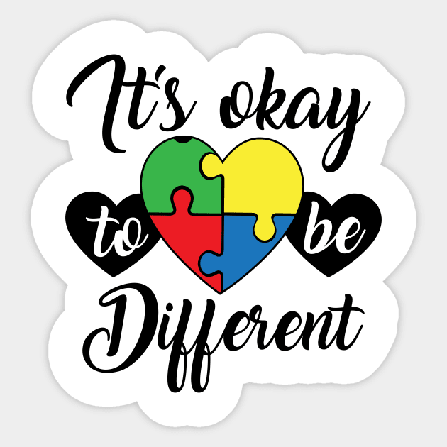 Colorful Autism Different Not Less Fun Stickers