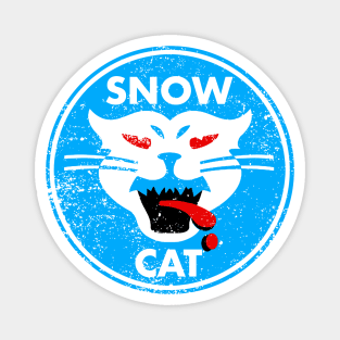 Snow Cat Vintage Decal Magnet