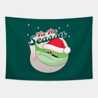 Rhino Rat Snake, Christmas Edition! Tis The Season Design Tapestry