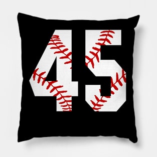 Baseball Number 45 #45 Baseball Shirt Jersey Favorite Player Biggest Fan Pillow