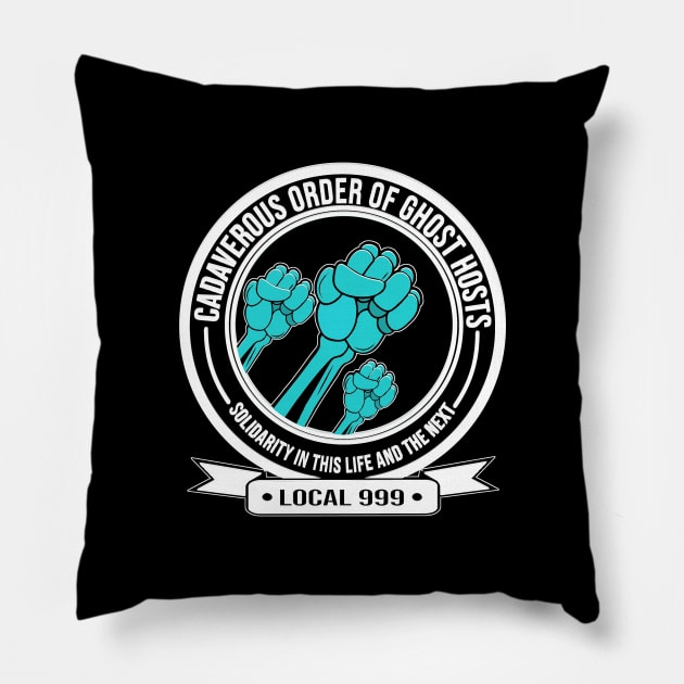 Cadaverous Order of Ghost Hosts Pillow by BigThunderDesigns