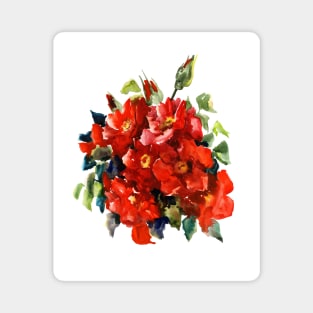 Red Garden Roses Magnet