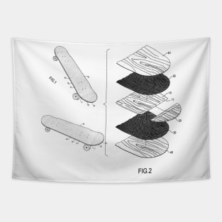 Skateboard and Grip Tape Patent Tapestry