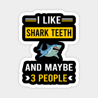 3 People Shark Teeth Magnet