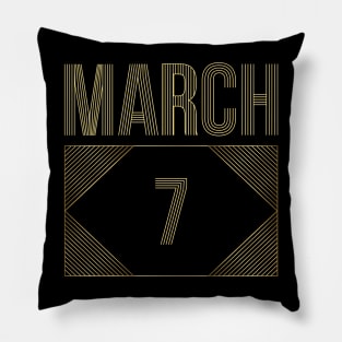 March 7 Pillow