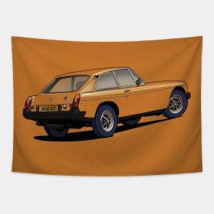 MG MGB GT Coupé in harvest gold Tapestry