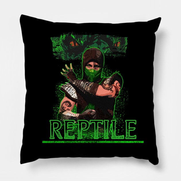 Mortal Kombat - Reptile Pillow by Waldesign