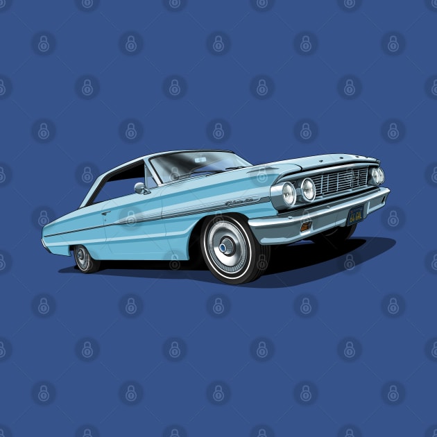 1964 Ford Galaxie 500 in skylight blue by candcretro