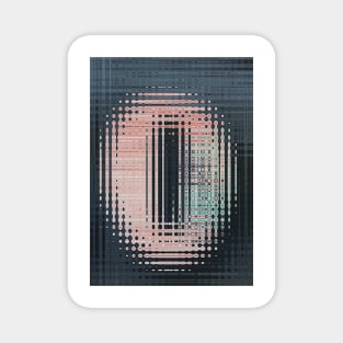 CAPITAL LETTER O. BLURRED but BOLD UPPER CASE Magnet