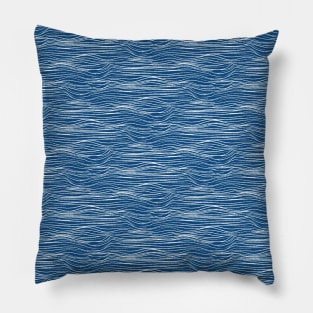 Waves - classic blue Pillow