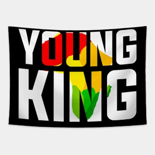 Young King Black History Month Tapestry