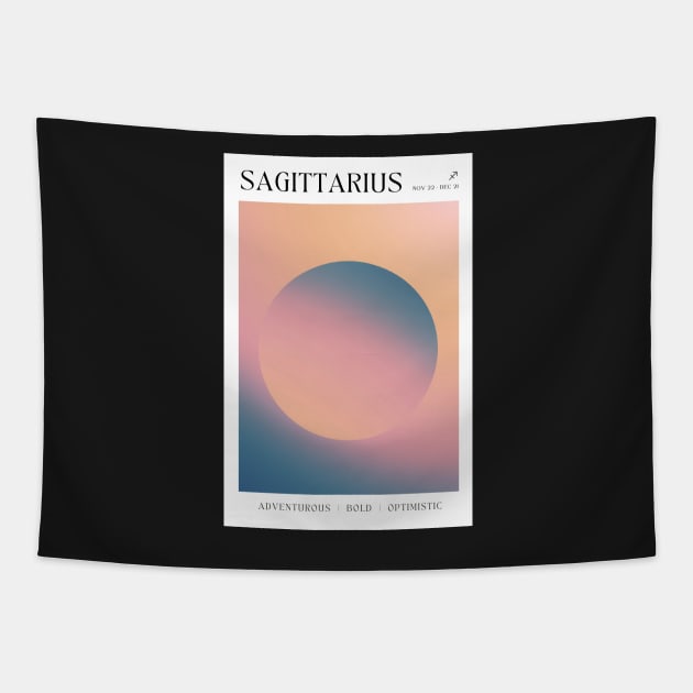 Sagittarius Zodiac Astrology Sign Aura Tapestry by mystikwhale