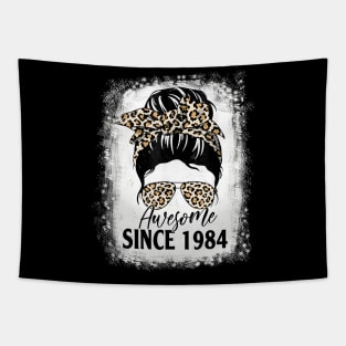 38 Years Old Awesome Since 1984 Leopard 38th Birthday Tapestry