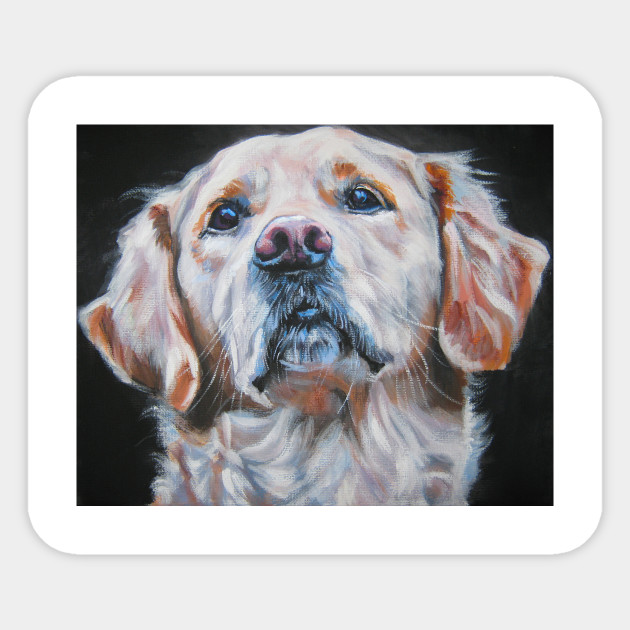 Golden Retriever Fine Art Painting Golden Retriever Sticker