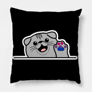 bisexual pride paw Pillow