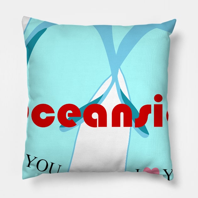 Holiday in Oceanside Pillow by ArtMomentum