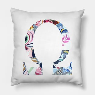 Barcelona Gaudi Mosaic Omega Sorority Letter Pillow