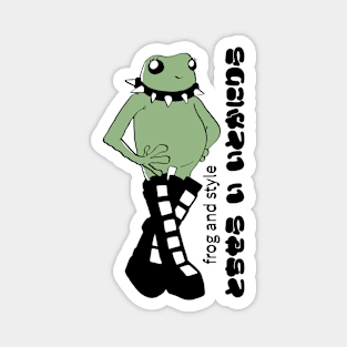 Frog wearing beautiful boots Magnet