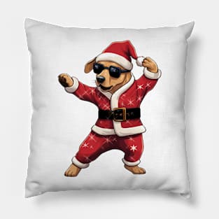 Cartoon Christmas Labrador Retriever Dog Dancing Pillow