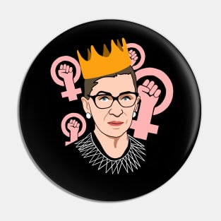 RBG - Ruth Bader Ginsburg Feminism Crown Pin